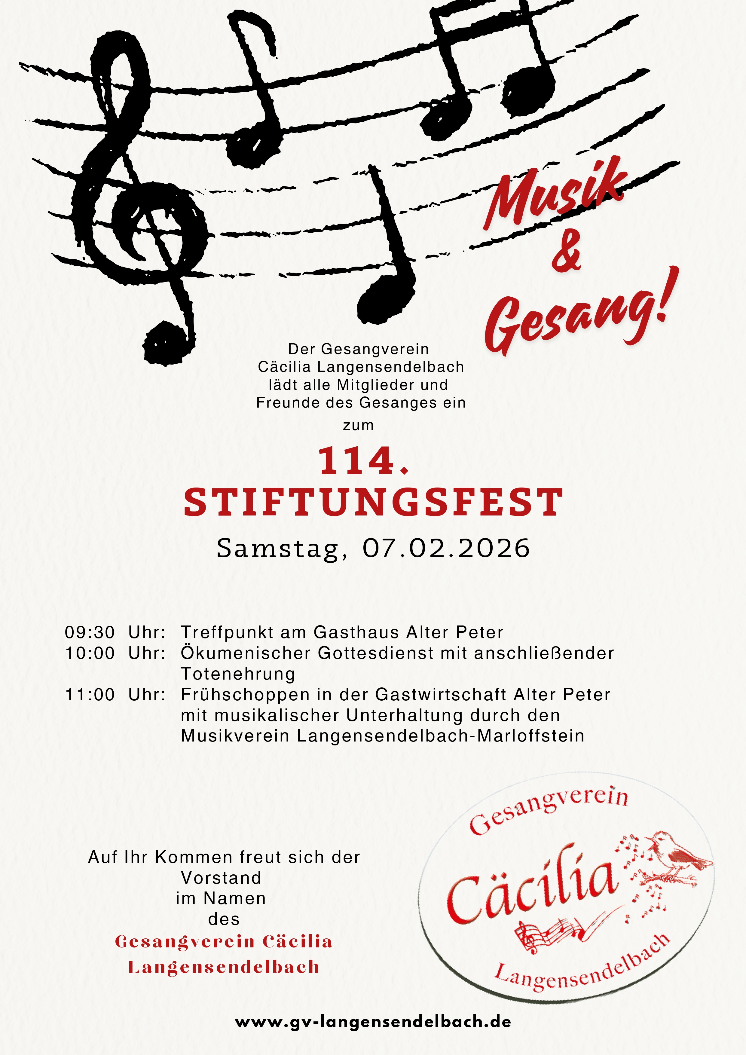 Einladung Stiftungsfest